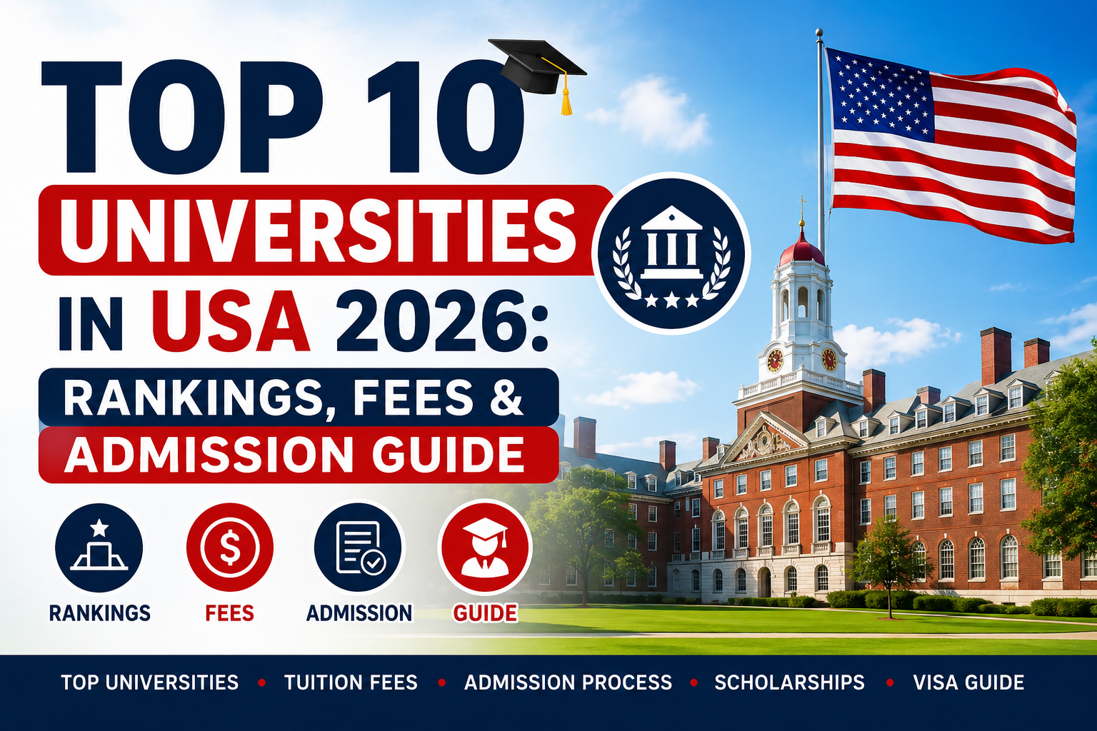 Top 10 Universities in USA 2026: Rankings, Fees & Admission Guide